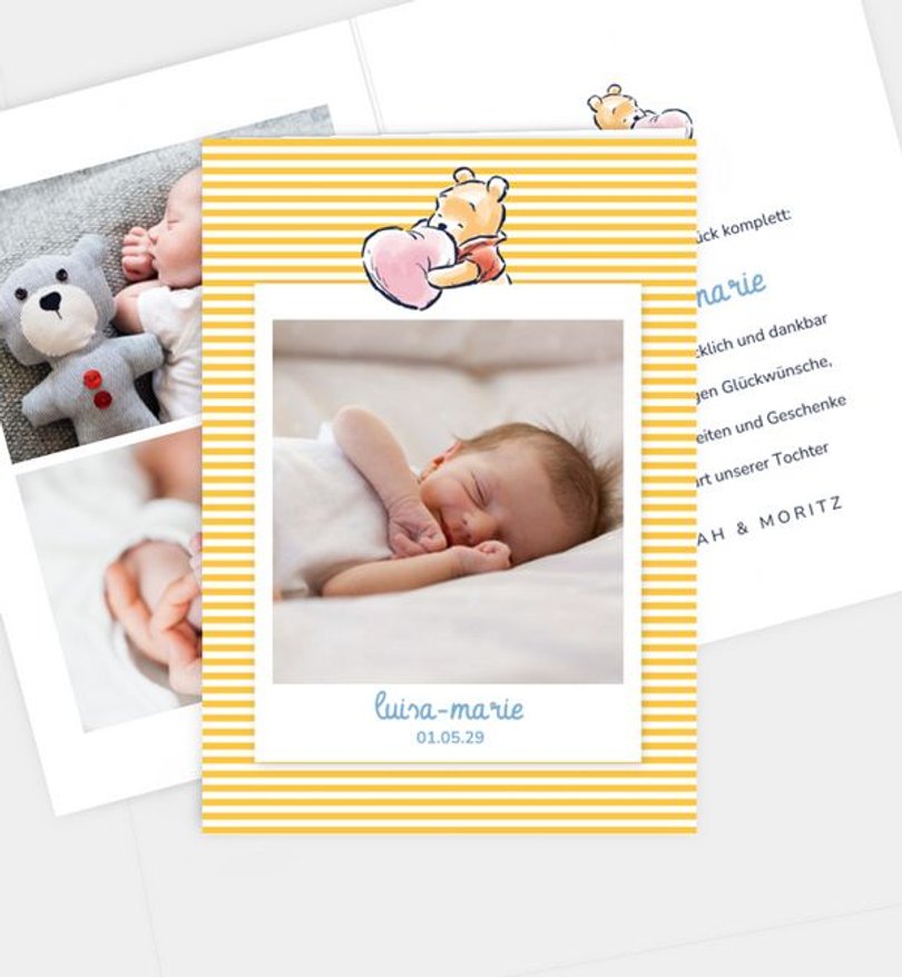 Geburtsanzeige Geburt Winnie Puuh · All The Sweet Things