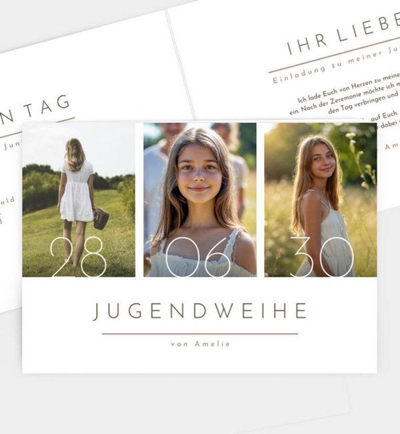 Einladungskarte Jugendweihe Semplice