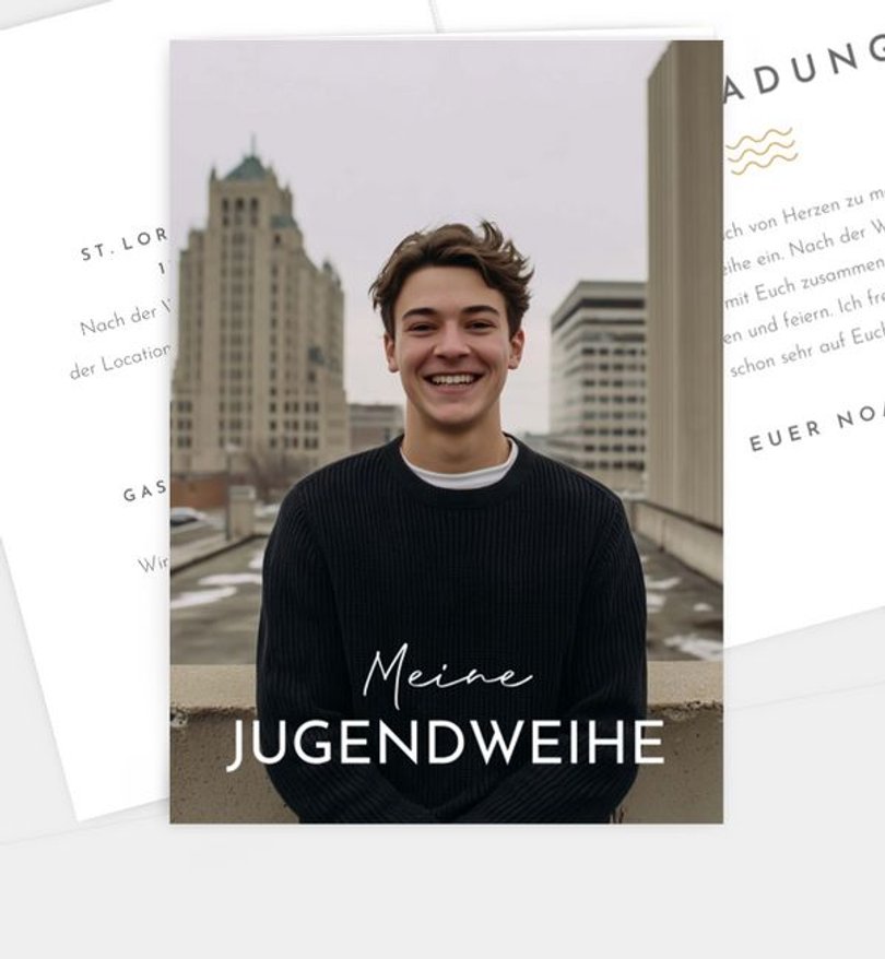 Einladungskarte Jugendweihe Edles Fest