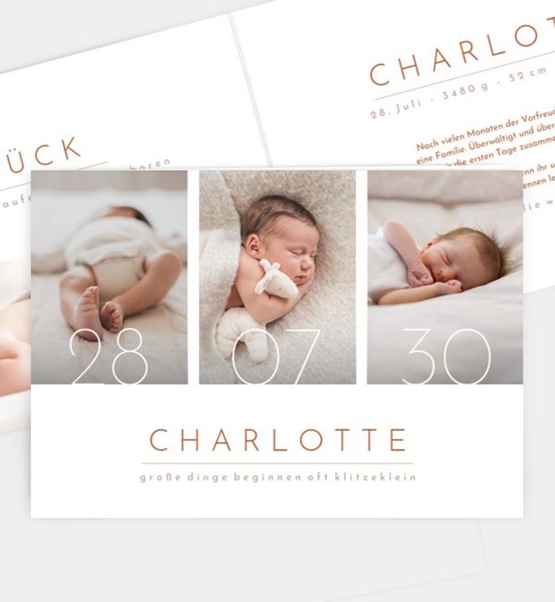 Geburtsanzeige Geburt Semplice