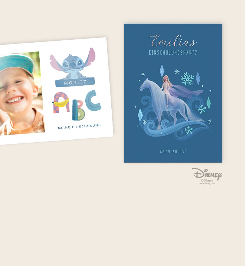 Disney Einschulungskarten