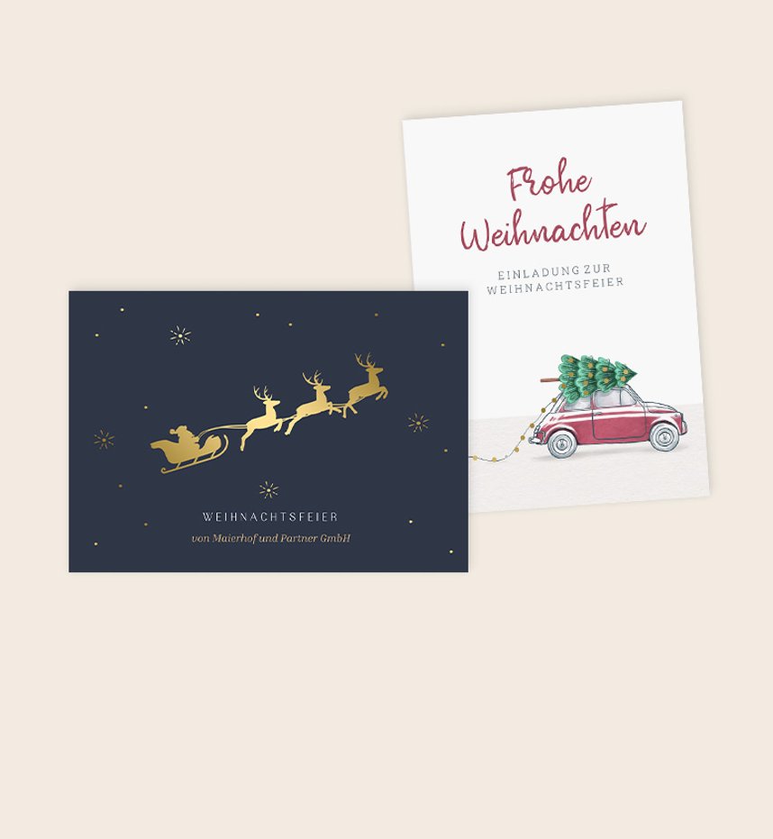 Einladungen zur Weihnachtsfeier