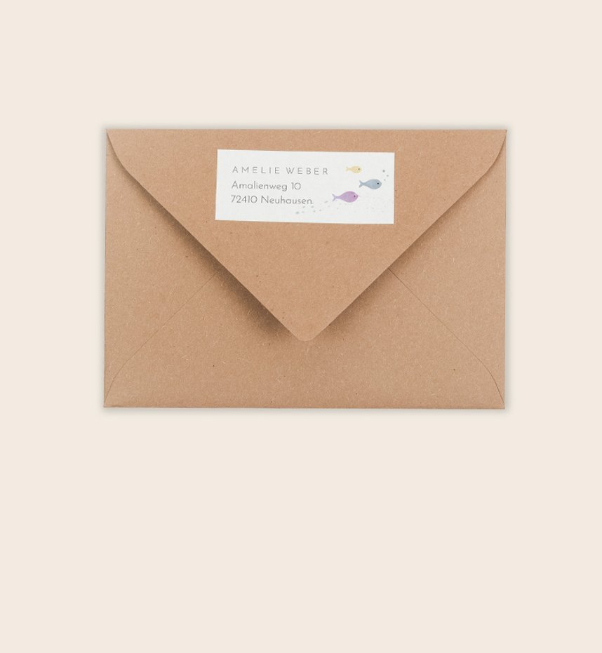 Kommunion Absenderaufkleber