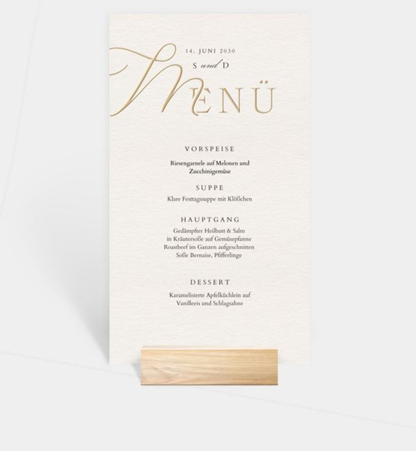 Menükarte Hochzeit Soulmates