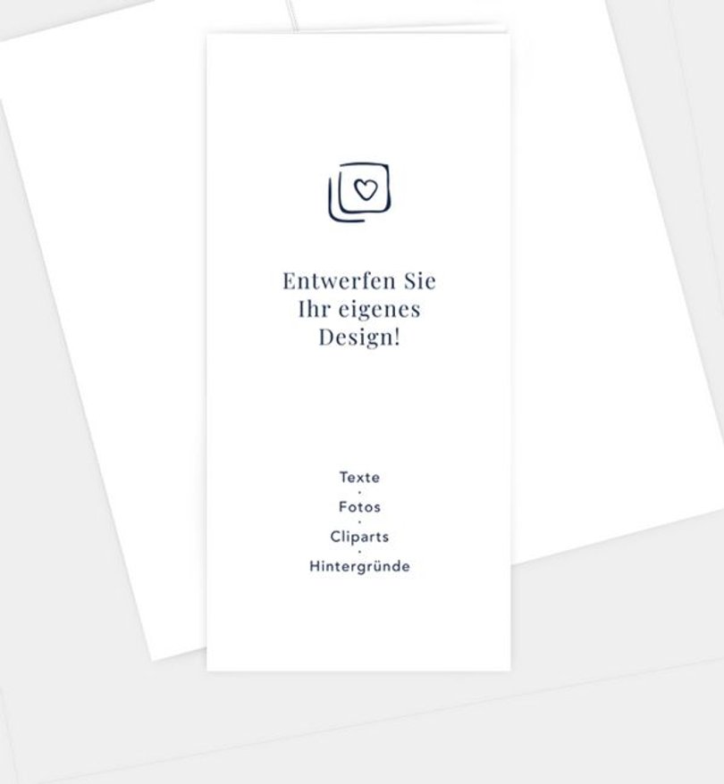 Menükarte Hochzeit Blanko Design