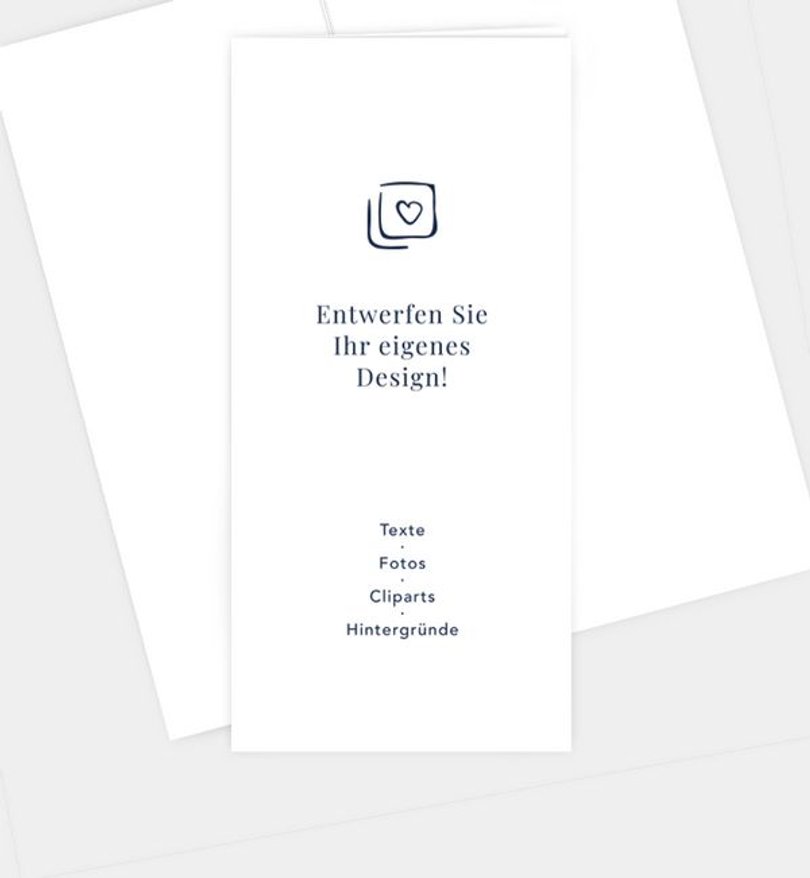 Getränkekarte Hochzeit Blanko Design