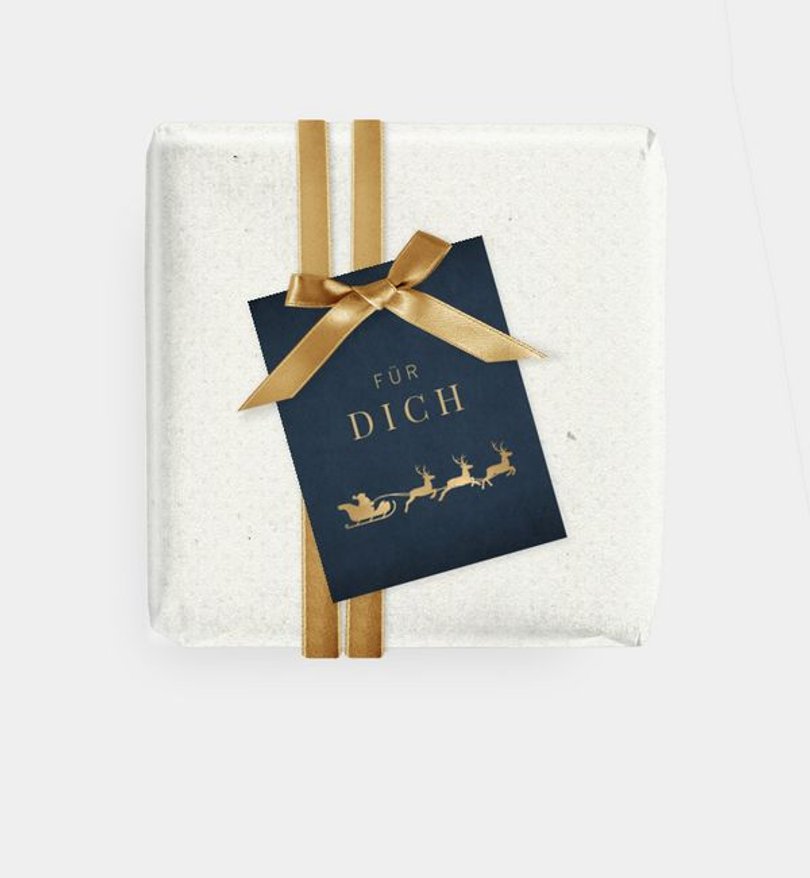 Geschenkanhänger Weihnachten Schlittenfahrt