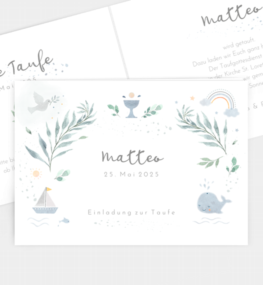 Taufeinladung Mein Tauferlebnis